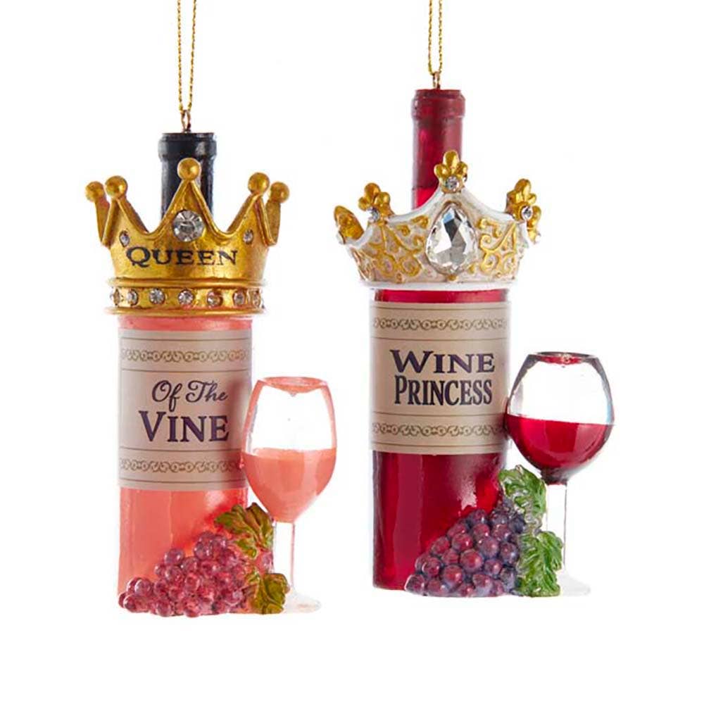 Crowned Wine Ornaments