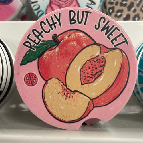 “Peachy But Sweet"  Car Coasters by Simply Southern