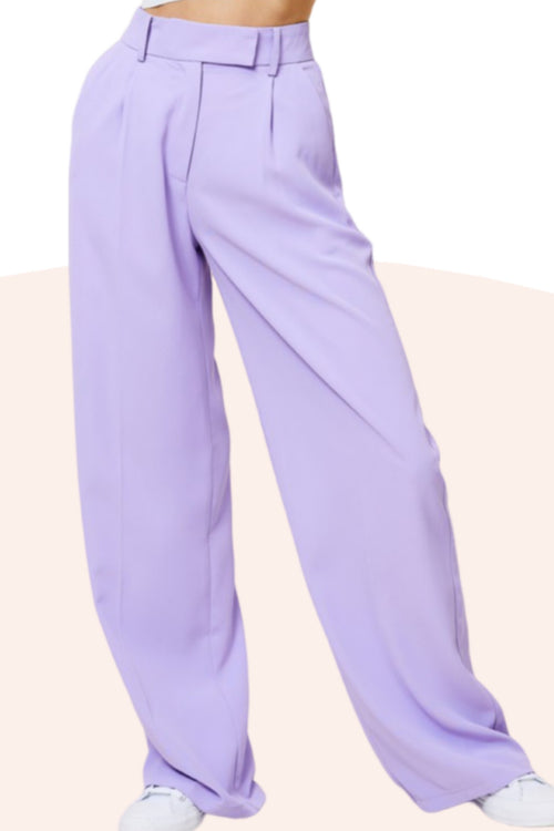 Willa ~ Oversized Trouser - Lavender