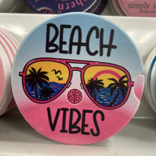 “Beach Vibe"  Car Coasters by Simply Southern