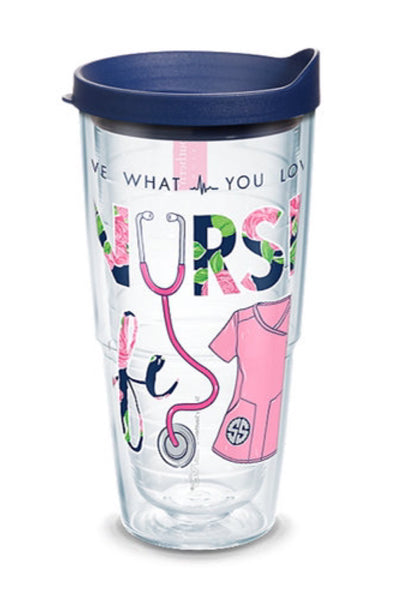 Simply Southern Scrub Life 24oz. Tumbler with lid Tervis