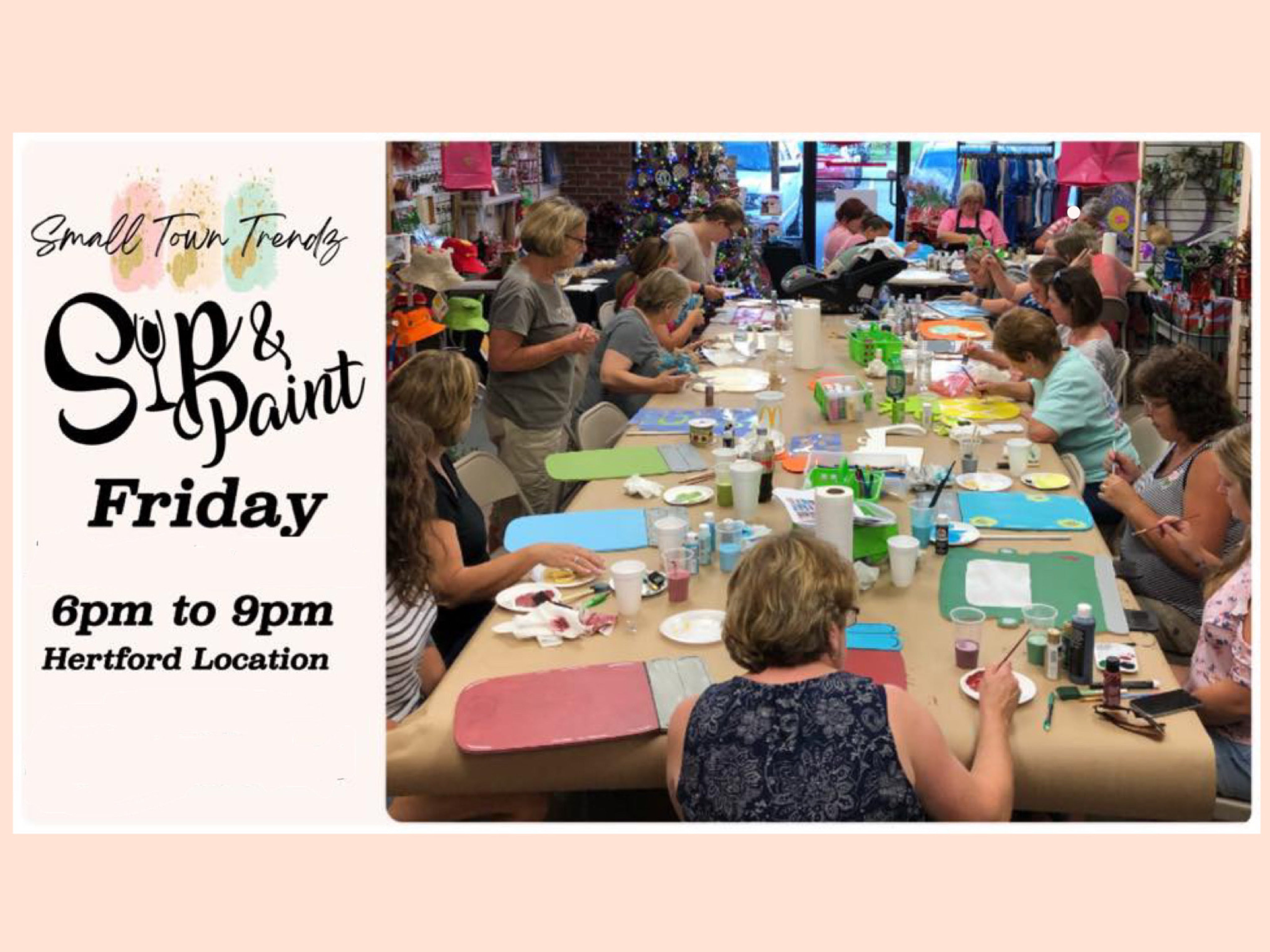 Sip & Paint at Small Town Trendz