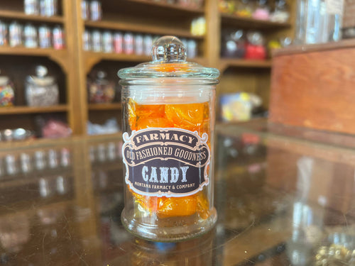 Old Fashioned Apothecary jar Vintage Butterscotch Candy