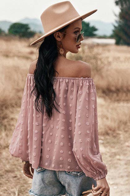 Solid Off Shoulder Loose Top *Sales Final*