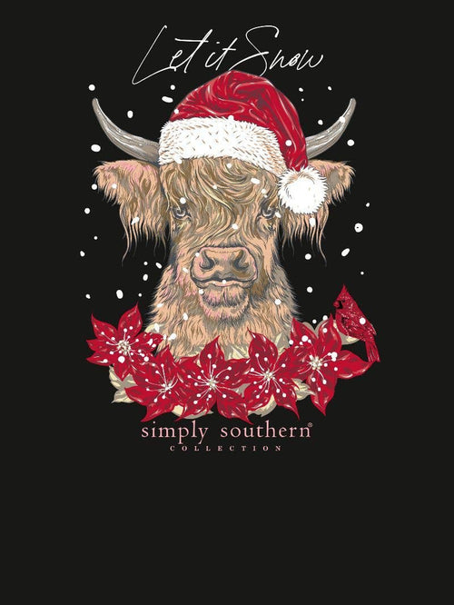 “SNOWCOW” Long Sleeve Simply Southern T-Shirt