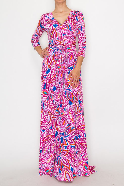 John 3:16 ~ Fushia Maxi Dress