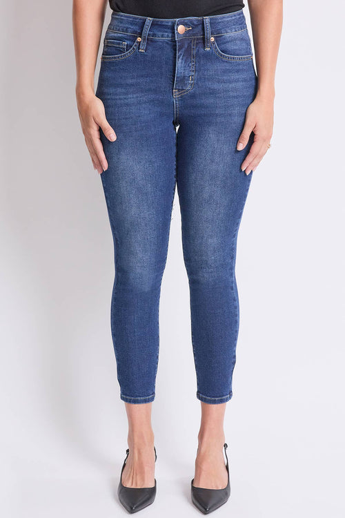 Missy High Rise Basic 5 Pocket Skinny Jeans: Dark Indigo