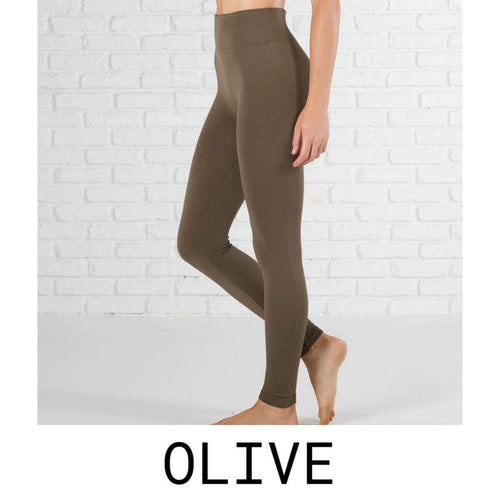 Sofra~Slimming Fleece Lined Leggings *Final Sale*