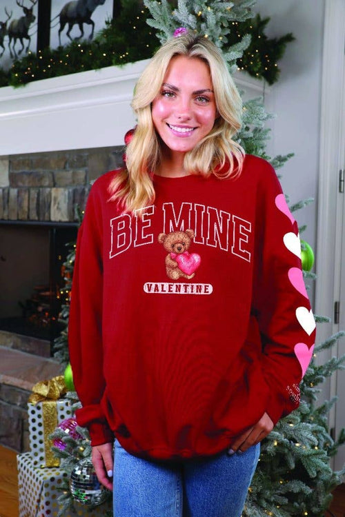 "Be mine Valentine" Oversized Crewneck Sweatshirt