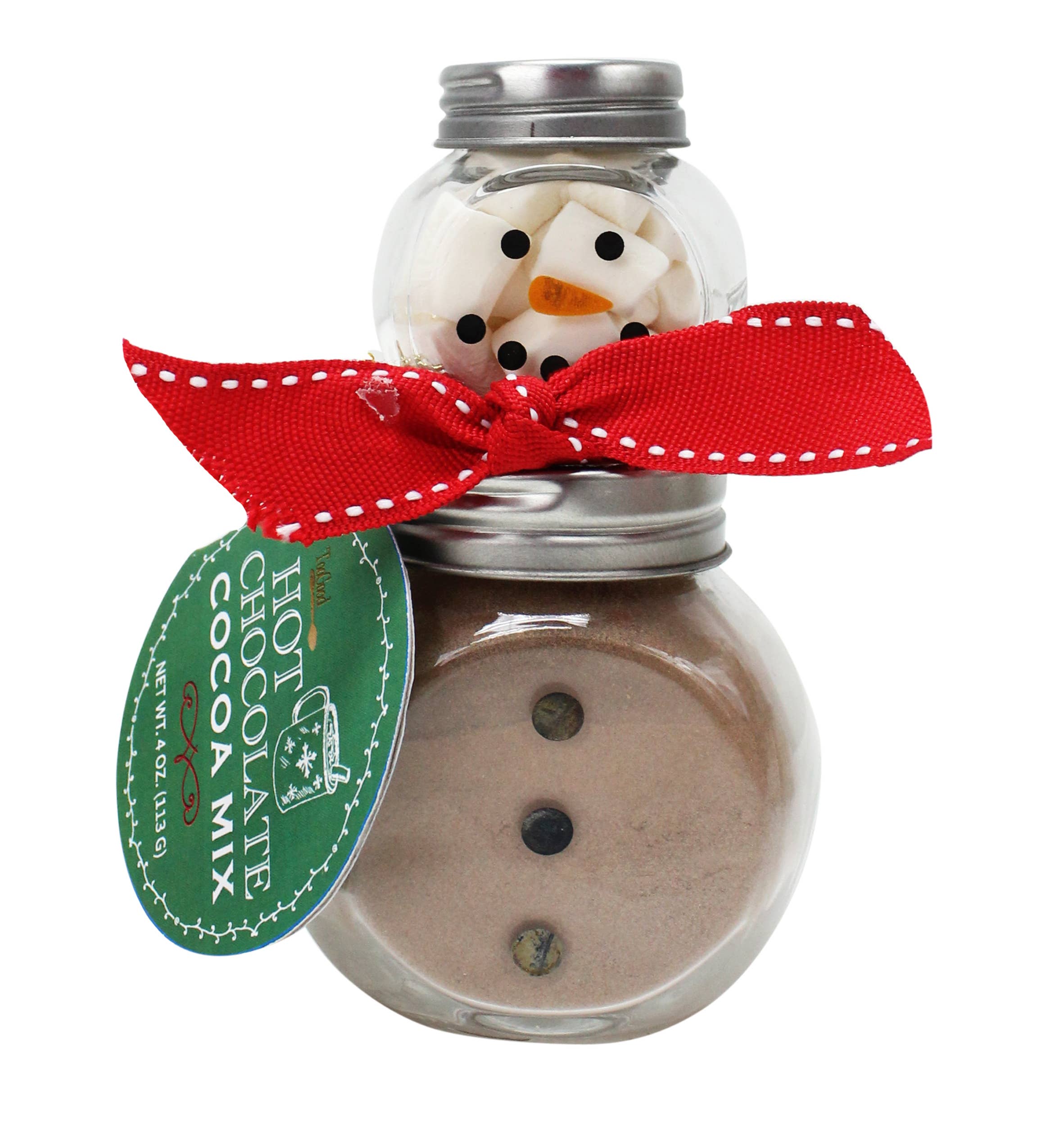 2 Stack Glass Jar - Snowman Cocoa Set: Assorted