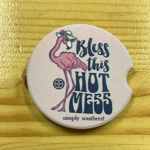 “Mess”  Car Coasters by Simply Southern