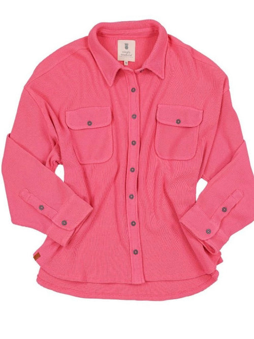 Waffle Button Down Shirt
