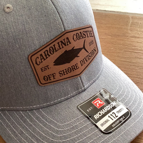 “Off Shore Division” Leather Patch Snap Back Mesh Hat by Carolina Coastie