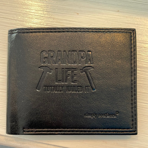 "Grandpa Life" Leather Wallet by Simply Southern