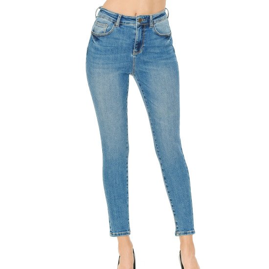 Beatrice ~ Push-Up Vintage-Inspired Classic 5 Pocket Ankle Skinny