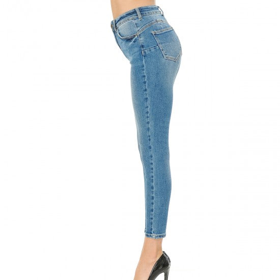 Beatrice ~ Push-Up Vintage-Inspired Classic 5 Pocket Ankle Skinny