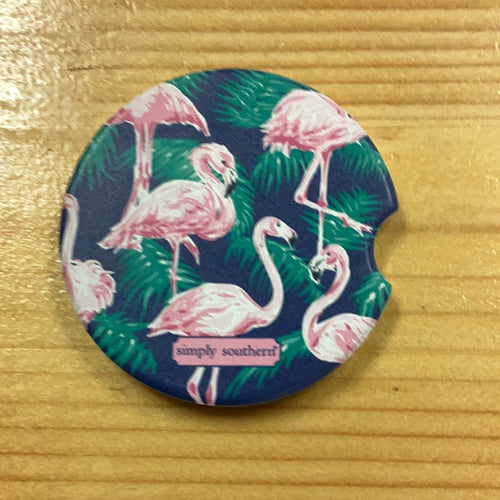 “Flamingo"  Car Coasters by Simply Southern