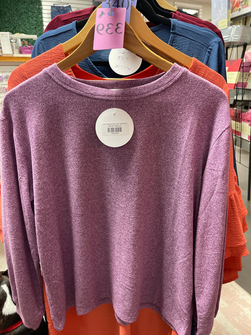 339 Joe~ Melange Hacci Top - Light Plum