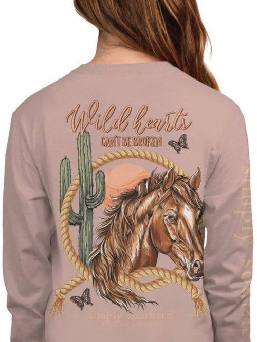 “Wild Hearts” Long Sleeve Tee by Simply Southern