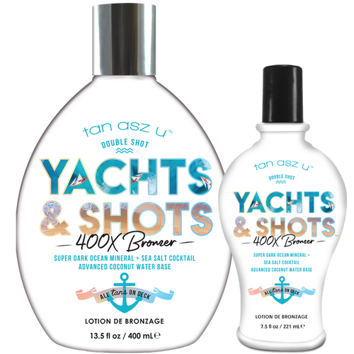 TAN ASZ U DOUBLE SHOT YACHTS & SHOTS