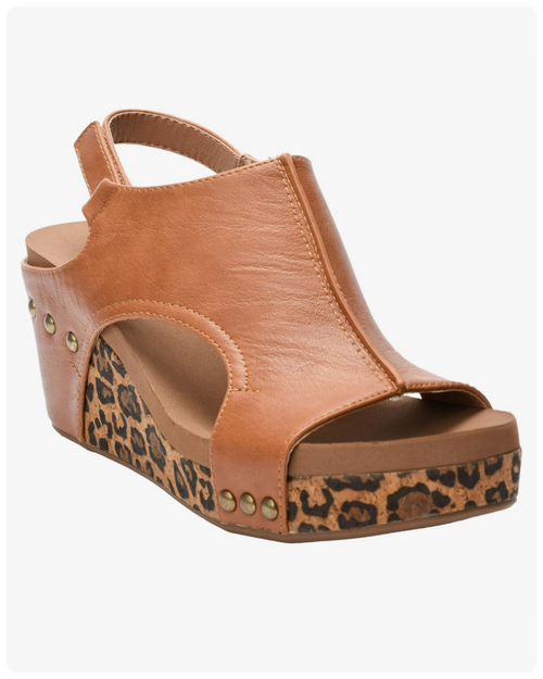 Carley Leopard Studded Wedge Sandals *Final Sale*