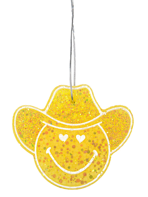 Simply Southern Car Freshie ~ Yellow Cowboy Smilie