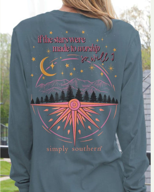 “Stars" Long Sleeve Tee by Simply Southern