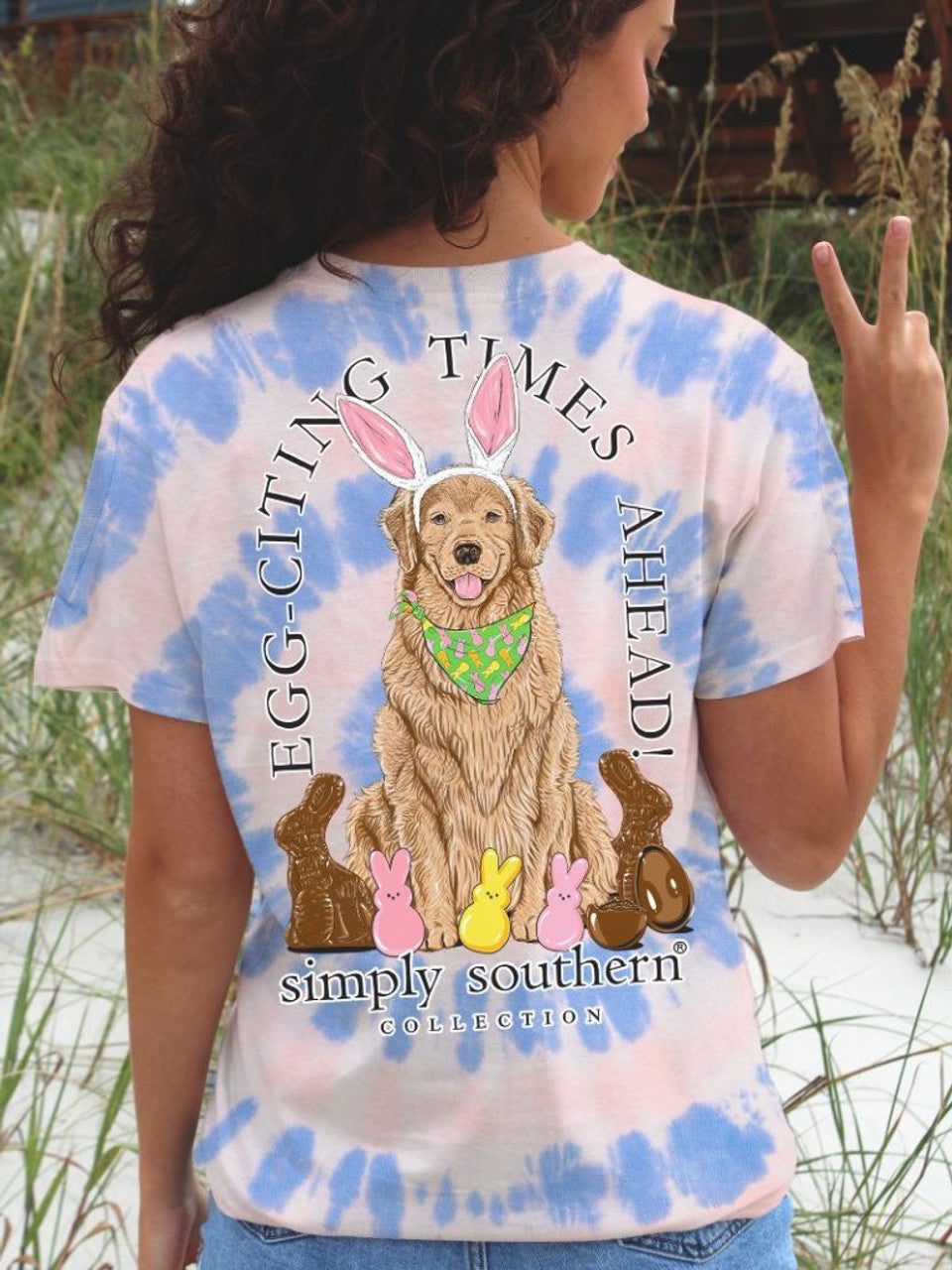 “Eggciting" Short Sleeve Tee by Simply Southern