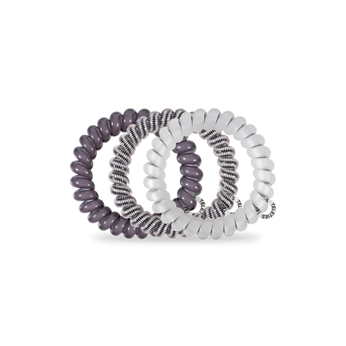 Spiral Hair Coils | Large | Silver Flames Hair Ties