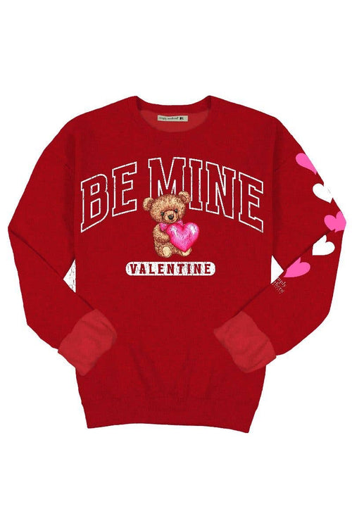 "Be mine Valentine" Oversized Crewneck Sweatshirt