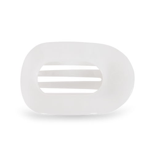 Coconut White Large Flat Round Clip