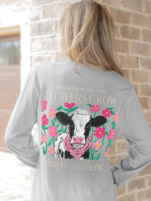 "Consider how the wild flowers grow" Long Sleeve T-Shirt