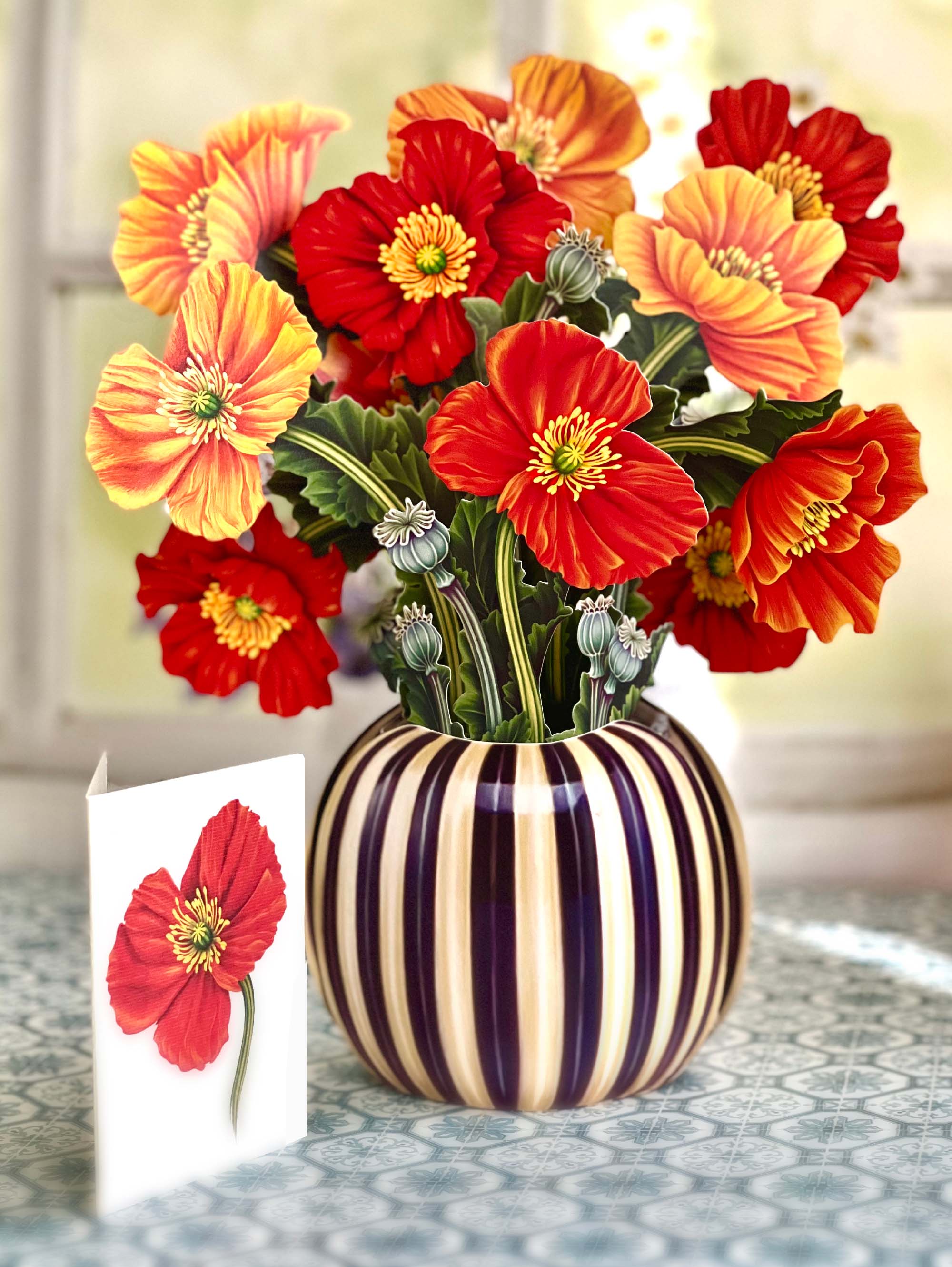 French Poppies Pop-up Greeting Cards