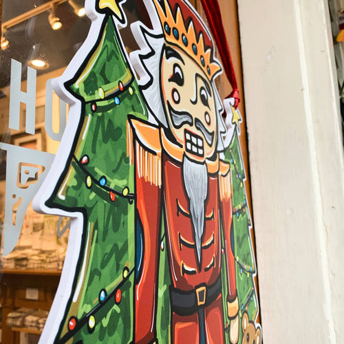 Nutcracker Door Hanger - Christmas Holiday Outdoor Decor: Lighter Skin