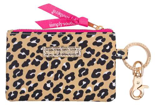 “Leopard” Zippered ID Coin Purse Keychain