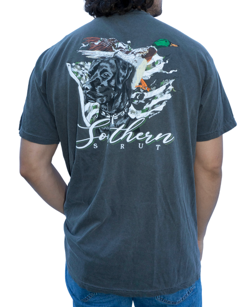 Lab Duck Flag T-Shirt Short Sleeve T-Shirt by Southern Strut