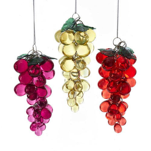 Acrylic Beaded Grapes Ornaments