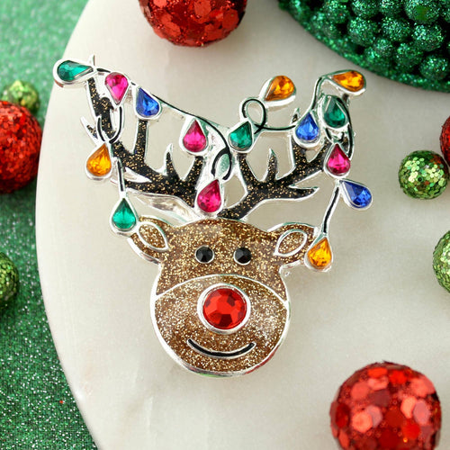 Whimsical Reindeer Christmas Pin/Pendant