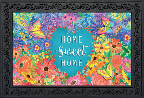 Floral Home Sweet Home Doormat {Insert Only}