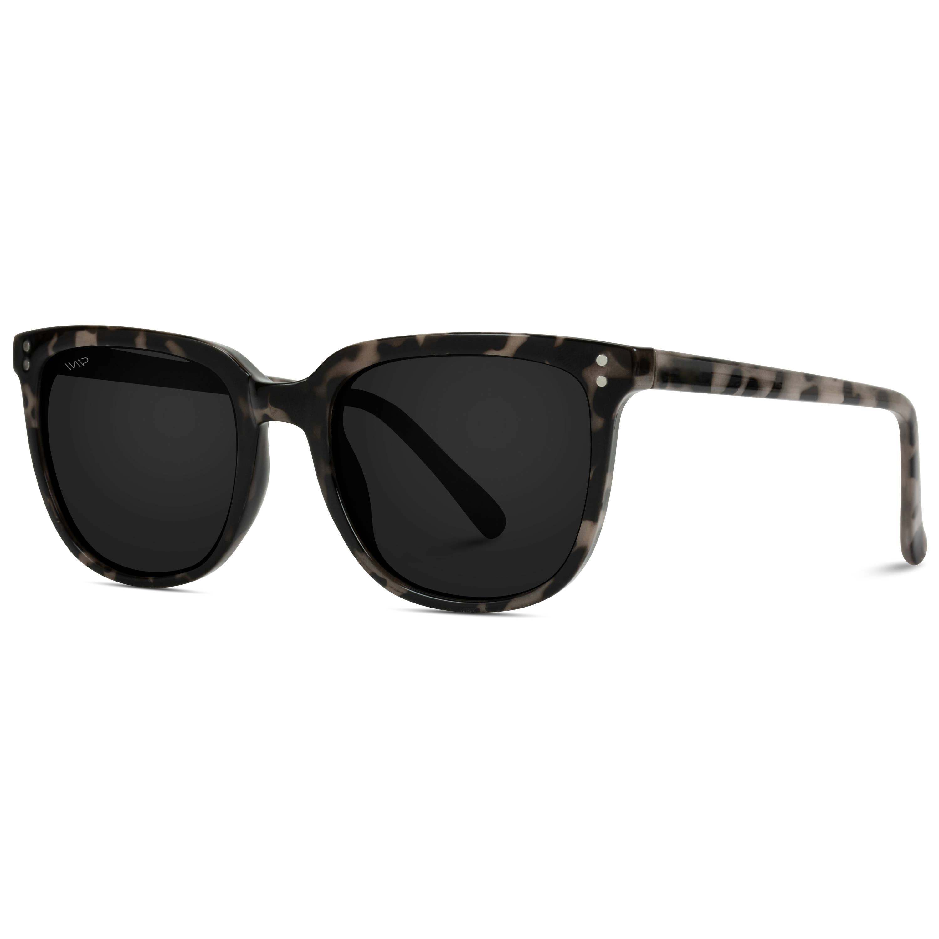 Abner Classic Retro Square Grey Tortoise Sunglasses