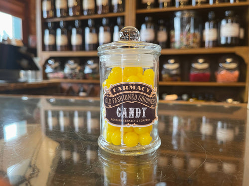 Lemon drop  Candy Old Fashioned Apothecary Jar