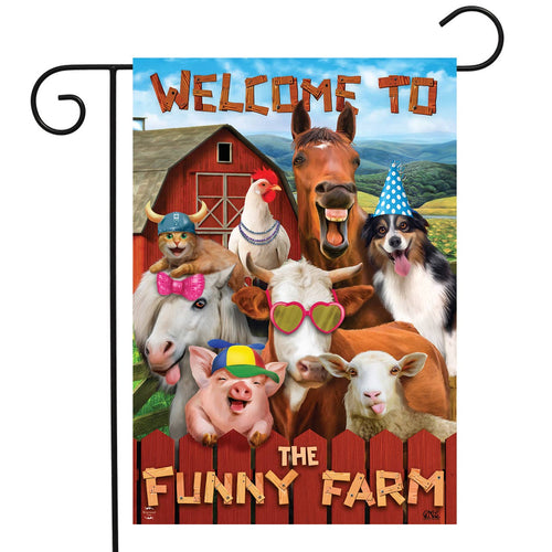 Funny Farm Garden Flag