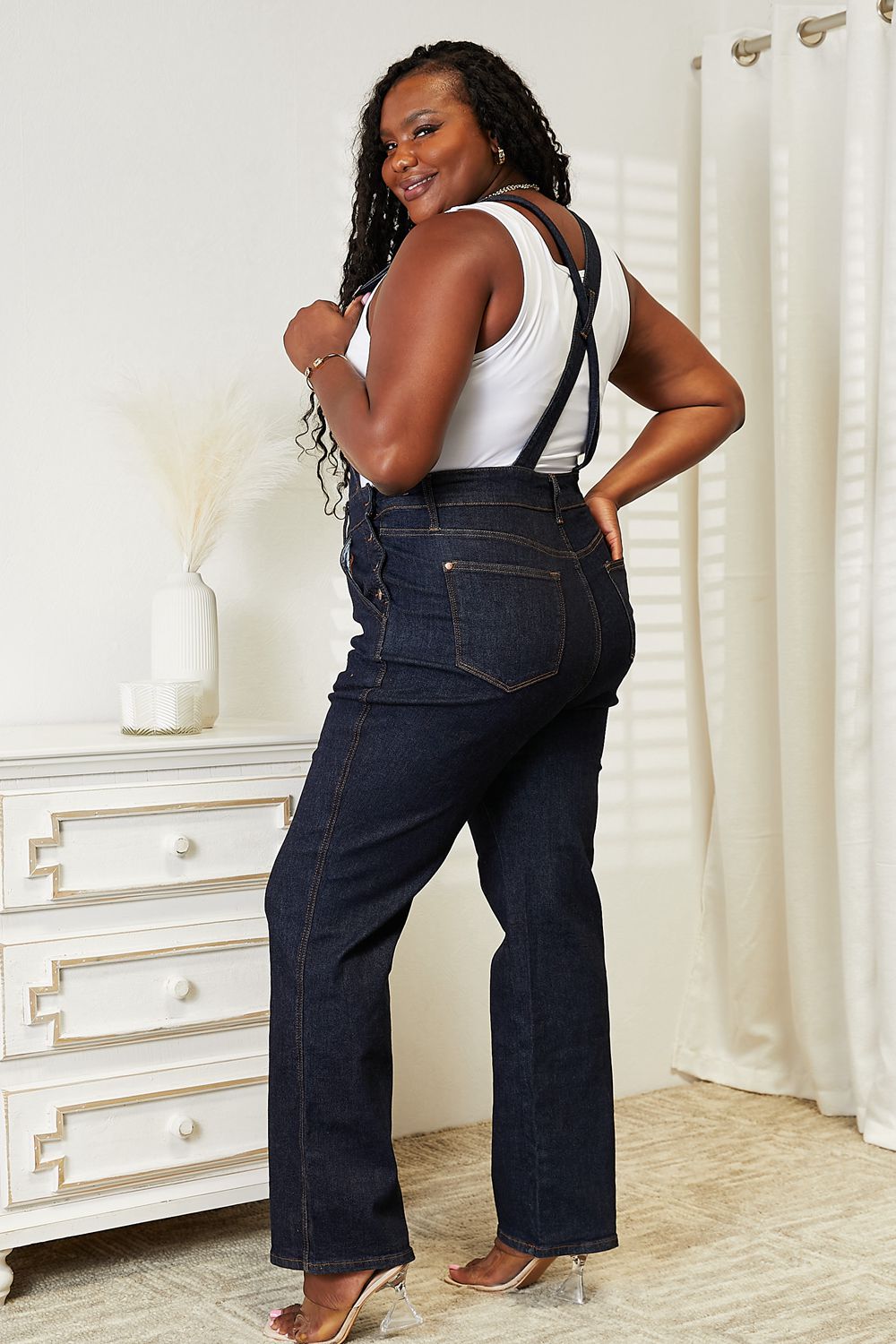 Judy Blue Full Size High Waist Classic Denim Overalls _ DEAL OF THE DAY!