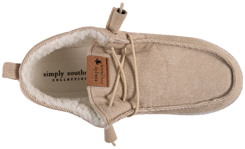 Corduroy Beige Slip On Shoes ~ By Simply Southern