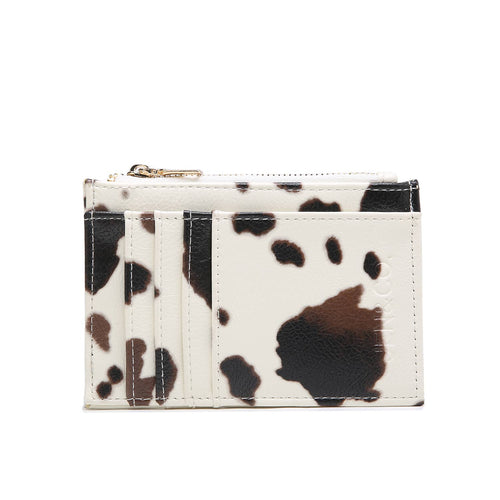 Sia ~ Printed Card Holder Wallet - Cow
