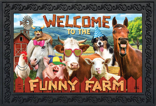Funny Farm Doormat {Insert Only}