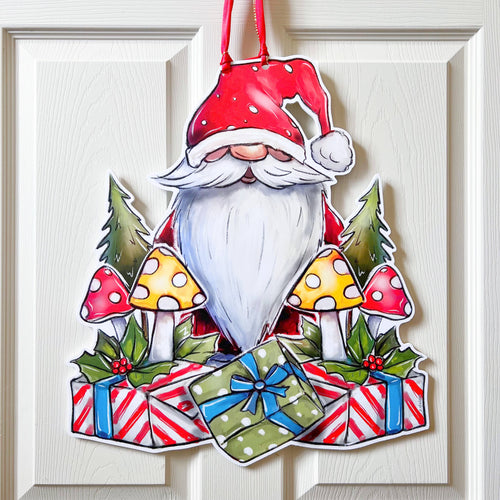 Santa Gnome Door Hanger-Christmas Holiday Outdoor Decor