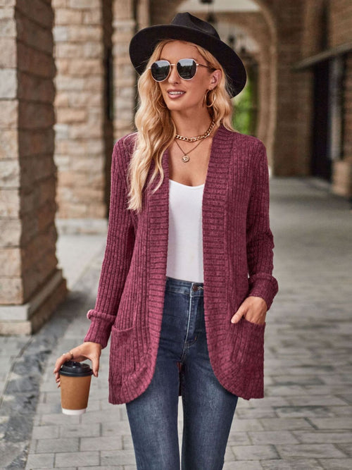 Maci ~ Open Front Cardigan with Pockets-DEAL OF THE DAY!