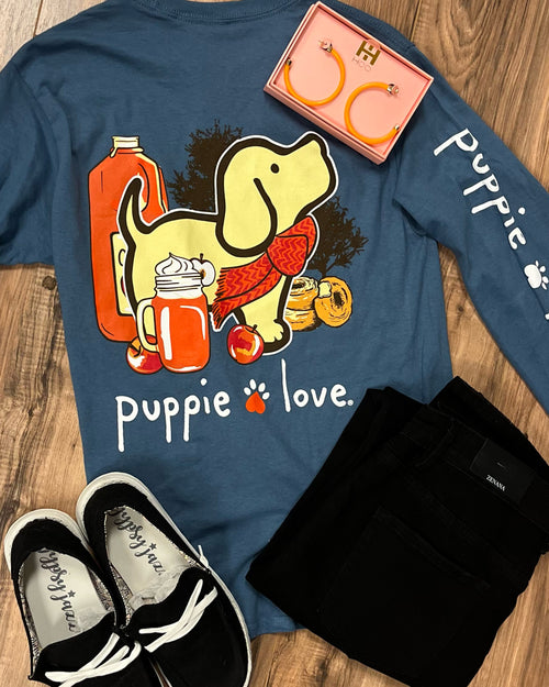 Apple Cider Pup Long Sleeve Tees by Puppie Love