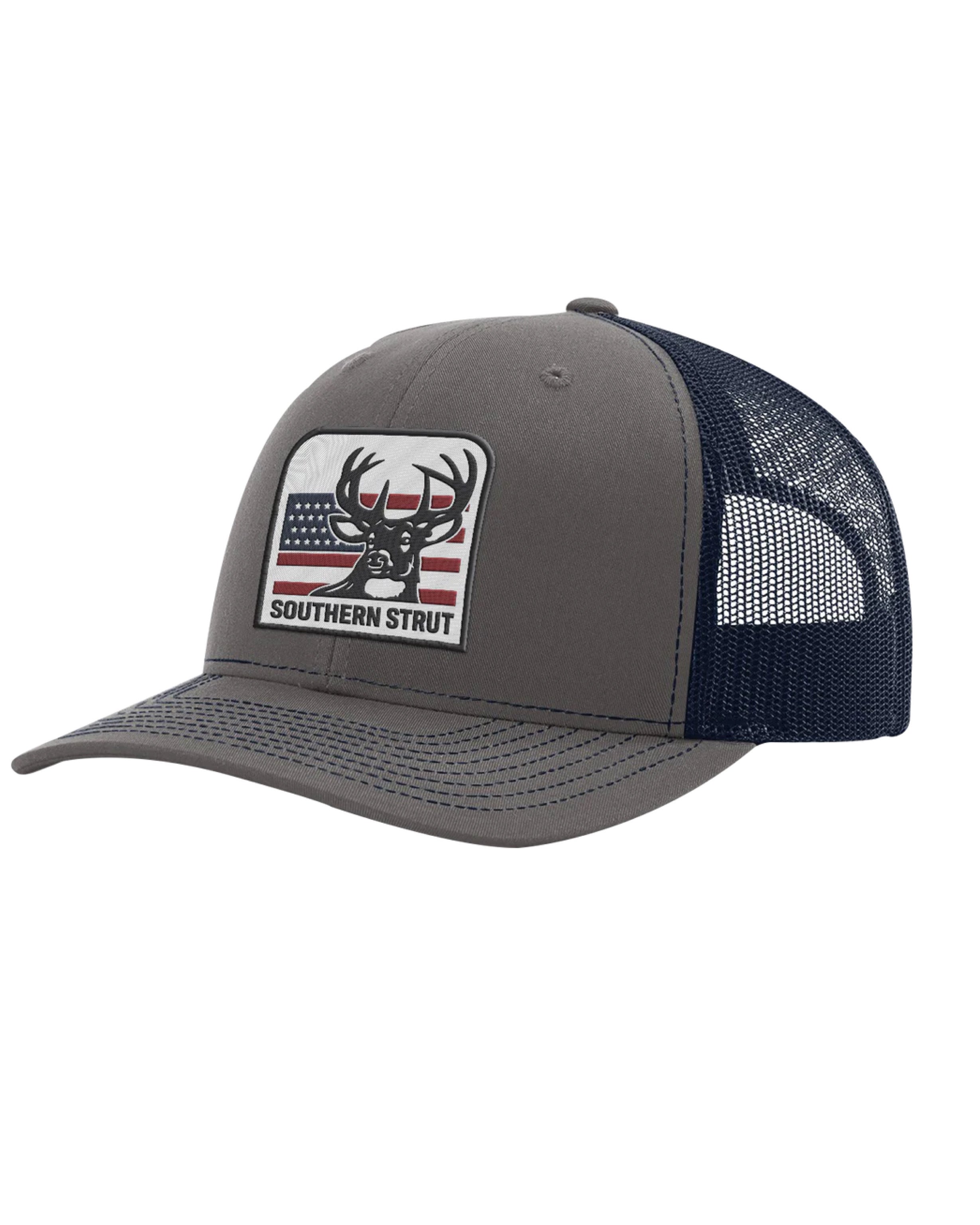 American Deer Woven Patch Hat by Southern Strut
